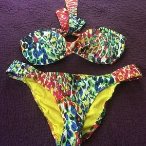 NWT Nanette Lapore Snake Skin Rainbow Bikini 👙